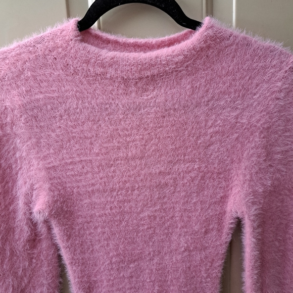 Fashion Nova Pink Fuzzy Midi Dress - Picture 4 of 8